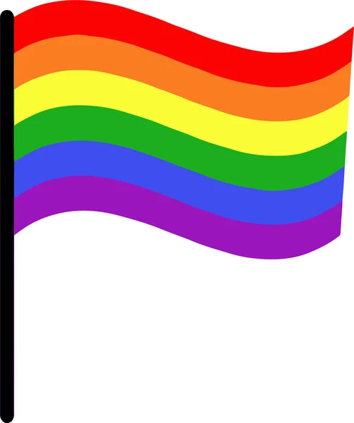 白い背景にプライドの旗Lgbtの概念 — ストックベクタ