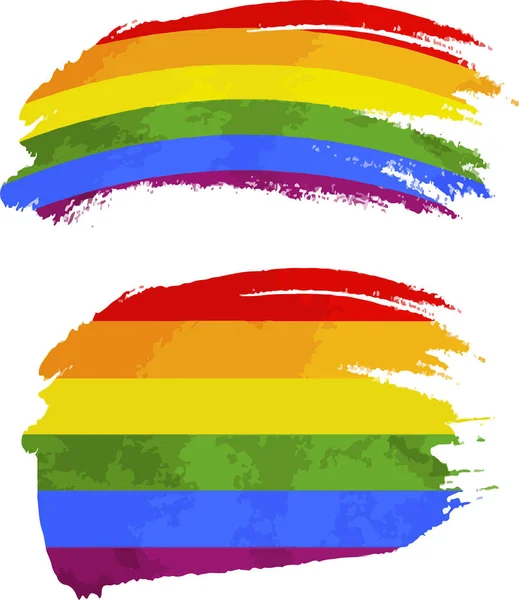 Los Elementos Bandera Orgullo Sobre Fondo Blanco Concepto Lgbt — Vector de stock