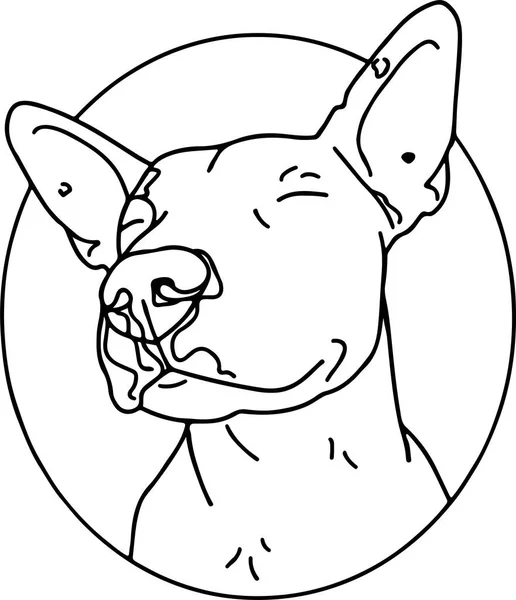 Schets Stijl Illustratie Van Een Gelukkige Hond Huisdieren Liefde Concept — Stockvector