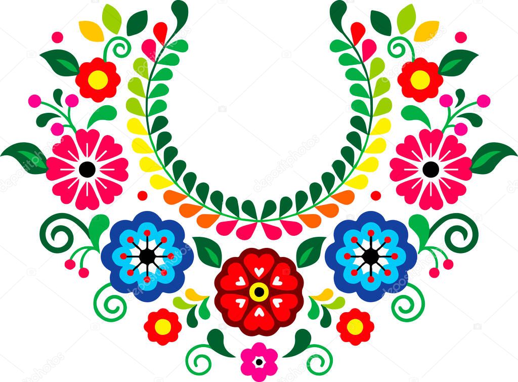   Vintage traditional abstract ornament pattern design, Traditional Ukrainian color embroidery 