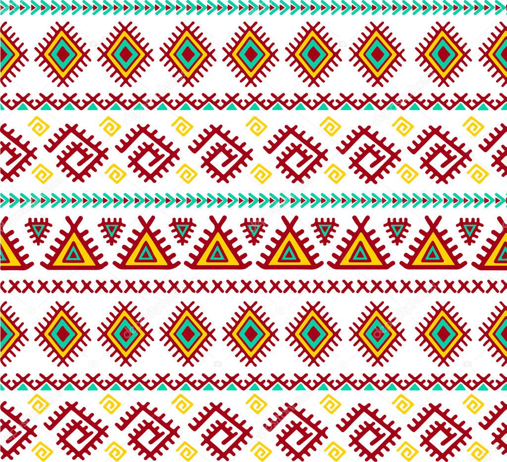   Vintage traditional abstract ornament pattern design, Traditional Ukrainian color embroidery 