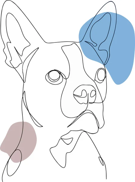 Vector Illustration French Bulldog — Vector de stock