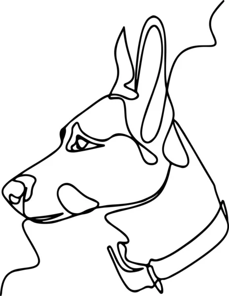 Dog Head Illustration Vector White Background — Vettoriale Stock