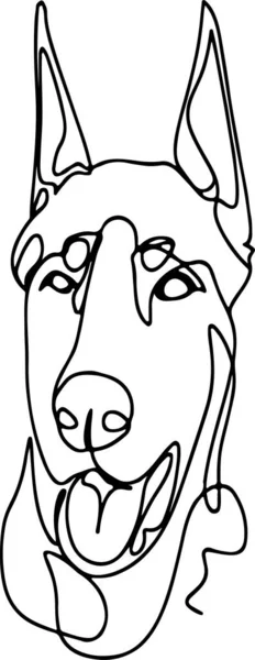 Dog Head Illustration Vector White Background —  Vetores de Stock