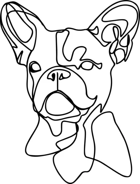 Vector Illustration French Bulldog — Vector de stock