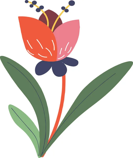 Illustration Beautiful Floral Background Flowers Meadow Flower Wildflower Medicinal Healing — Vetor de Stock