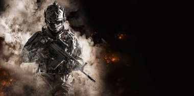 war soldier scene background concept