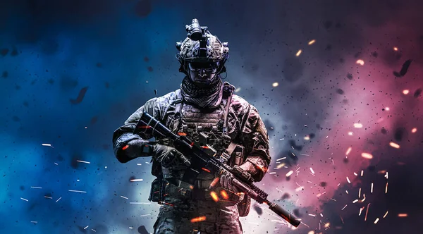 Battlefield Soldier War Background — Foto de Stock