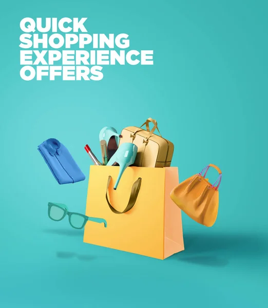 shopping concept artwork background promotion flyer or card