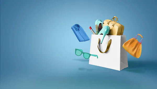 shopping bag background promotion banner