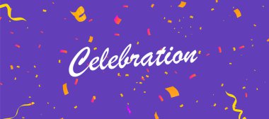 Colorful celebration confetti falling randomly. Abstract background