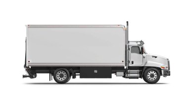 box truck isolated on white background