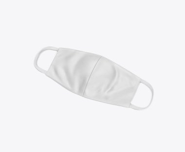 face mask isolated mockup on white background