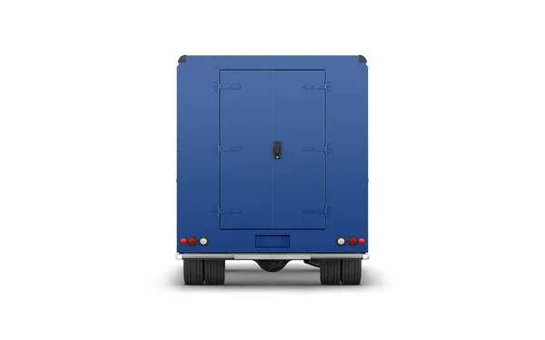 Blue Food Truck Mockup Isolated White Background — Stock Photo, Image
