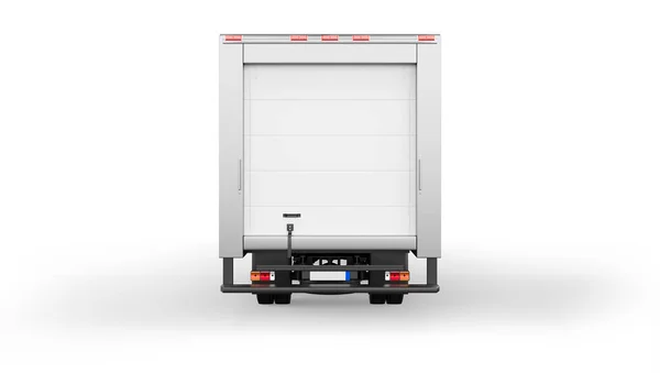 Box Truck Isolated White Background — Stok fotoğraf