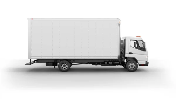 Box Truck Isolated White Background — Stockfoto