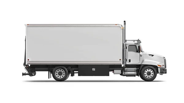 Box Truck Isolated White Background — Stok fotoğraf