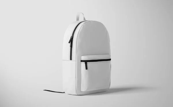 white backpack bag isolated on white background