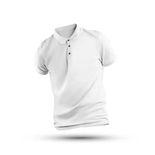 Polo Shirt Isolated Mockup White Background Short Sleeve — Stockfoto