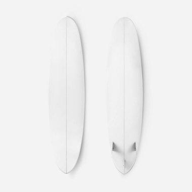 Surfboard mockup isolated on white background