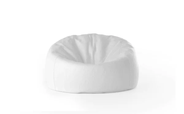 White Bean Bag Mockup Isolated White Background Render — Stock Photo, Image