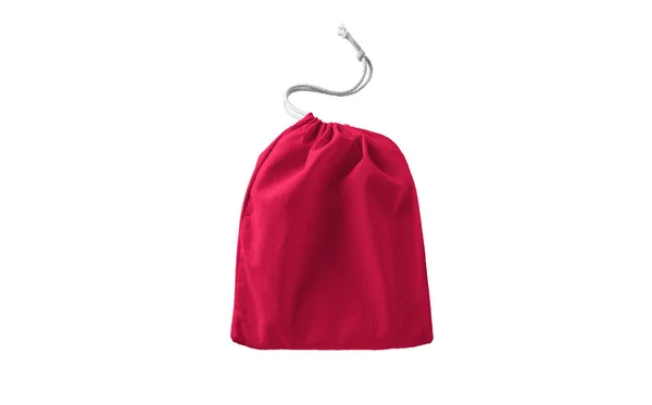 red string bag isolated on white background