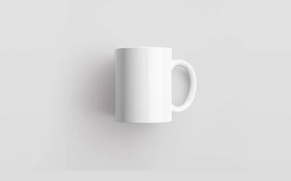 Taza Blanca Aislada Sobre Fondo Blanco — Foto de Stock