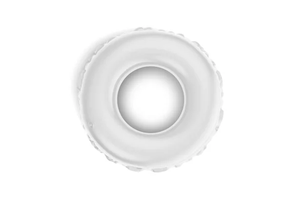 Inflatable swimming ring mockup isolated on white background summer toy