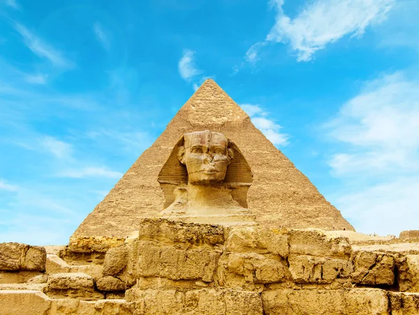 Esfinge Las Pirámides Giza — Foto de Stock