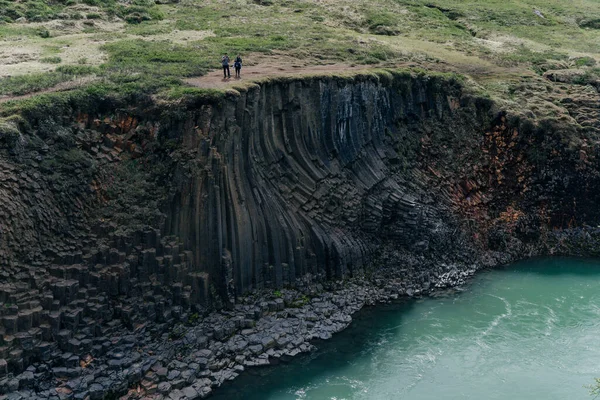 Green River Studlagil Canyon Island Kvalitní Fotografie — Stock fotografie