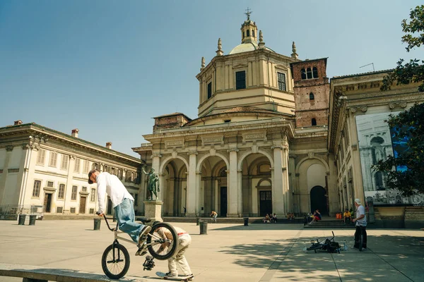 Basílica San Lorenzo Maggiore Cidade Milão Itália Foto Alta Qualidade — Fotografia de Stock