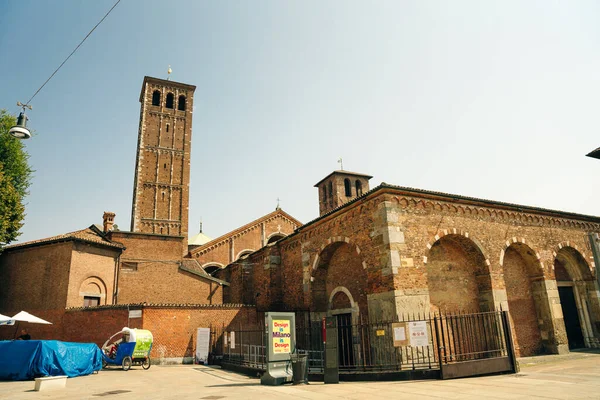 Milão Itália Nov 2021 Basílica Sant Ambrogio Uma Das Igrejas — Fotografia de Stock