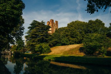 İtalya 'nın Castelfranco Veneto şehrinin duvarları. Yüksek kalite fotoğraf