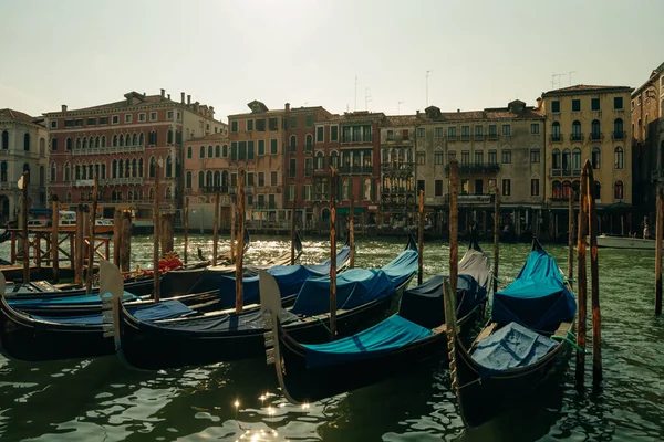 Venecia Italia Jun 2020 Gran Canal Venecia Con Góndolas Italia — Foto de Stock