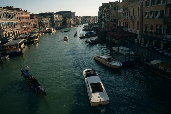 Venecia Italia Jun 2020 Gran Canal Venecia Con Góndolas Italia — Foto de Stock