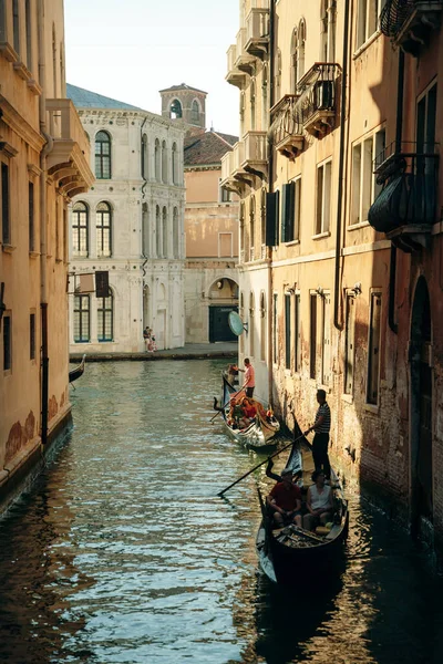 Venecia Italia Jun 2020 Gran Canal Venecia Con Góndolas Italia — Foto de Stock