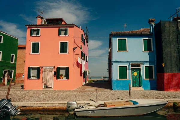Burano Italy Nov 2021 Burano Island Beautiful Multi Colored Houses — Stock Photo, Image