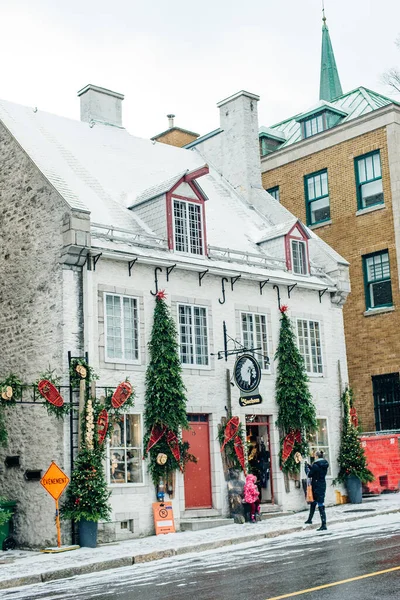 Quebec City Canada Dec 2019 Starobylá Architektura Města Quebec — Stock fotografie