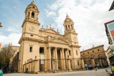 Pamplona, İspanya 'daki Royal Saint Mary Katedrali - Eylül, 2021. Yüksek kalite fotoğraf