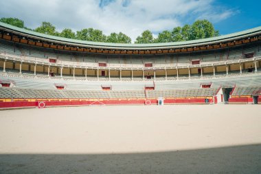 İspanyol şehri Pamplona, İspanya 'da 2021' de bir arenada. Yüksek kalite fotoğraf