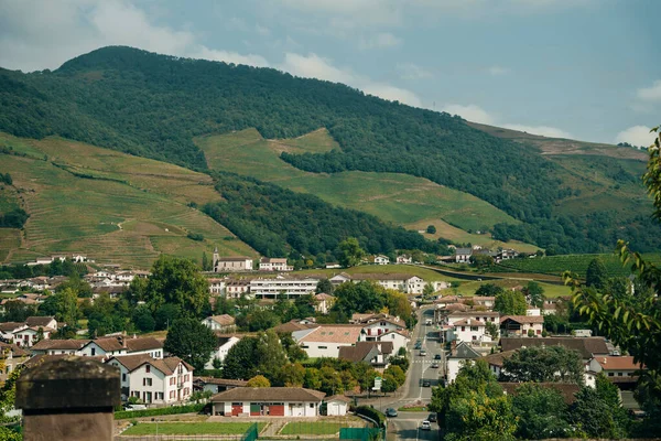 Paisaje Urbano Del Pueblo Vasco Jean Pied Port Francia Foto —  Fotos de Stock