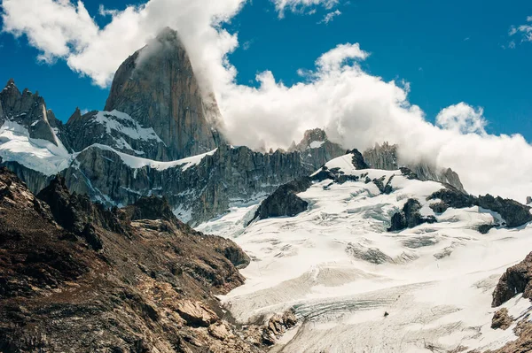 Dağ Manzarası Ile Fitz Roy Laguna Los Tres Içinde Los — Stok fotoğraf