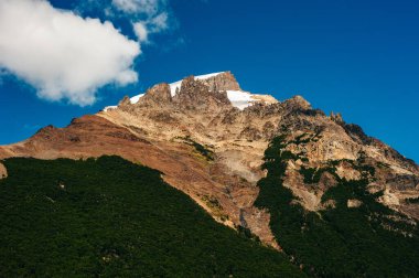 dağ manzarası ile mt fitz roy ve laguna de los tres içinde los glaciares Milli Parkı, patagonia, Arjantin, Güney Amerika.