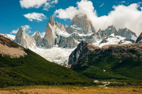 Paesaggio Montano Con Monte Fitz Roy Laguna Los Tres Nel — Foto Stock