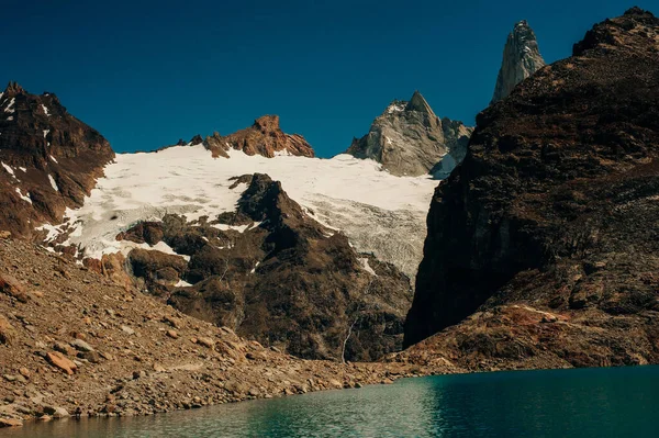 Horská Krajina Fitz Roy Laguna Los Tres Los Glaciares National — Stock fotografie