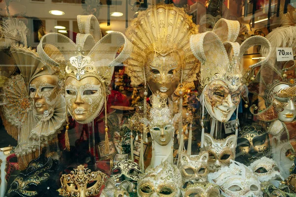 Group Vintage Venetian Carnival Masks High Quality Photo — Stock Photo, Image