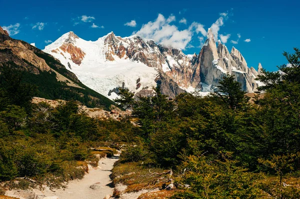 Ορεινό Τοπίο Fitz Roy Και Laguna Los Tres Στο Los — Φωτογραφία Αρχείου