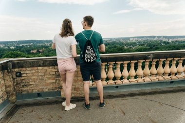 Brandenburg, Almanya - Kasım, 2021 Potsdam 'daki Pfingstberg' de Belvedere. Yüksek kalite fotoğraf