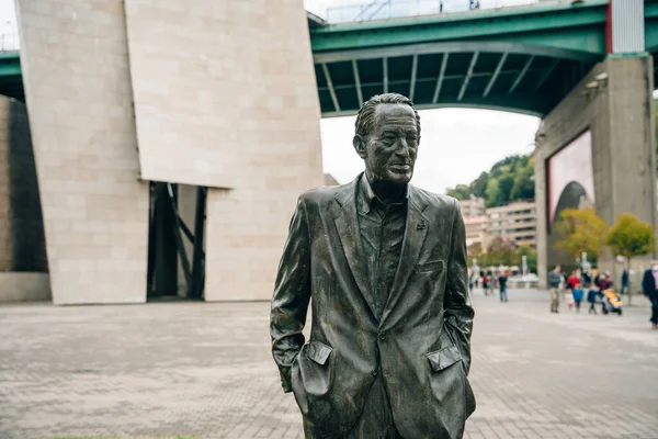 Bilbao Ισπανια Φεβρουαριοσ 2021 Άγαλμα Ramon Rubial Cavia Υψηλής Ποιότητας — Φωτογραφία Αρχείου