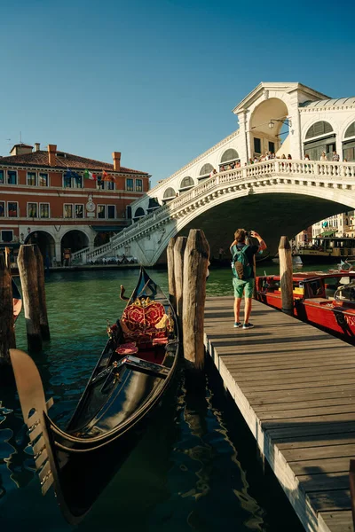 Венеция Италия Ноя 2021 Мост Риальто Гранд Канал Высокое Качество — стоковое фото